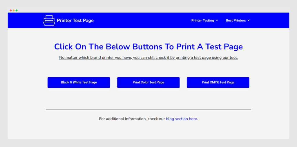 How to print a test page on a Canon printer online
